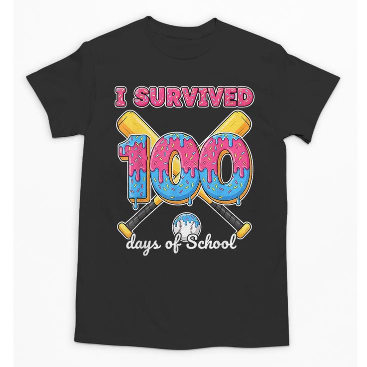 I Survived 100 Days Of School Baseball Cream Drip Boys Unisex T-Shirt