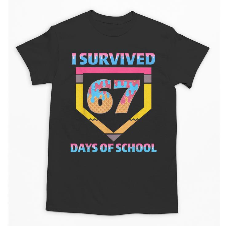 I Survived 67 Days Of School Baseball Trend For Boys Girls Unisex T-Shirt
