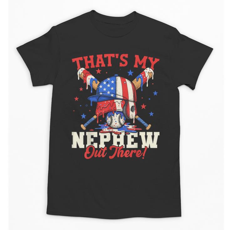 That's My Nephew Out There Baseball Cream Drip Crossed Bat Unisex T-Shirt