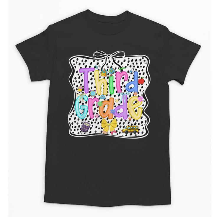 Third Grade Dalmatian Dots 3rd Grade Back To School Girls Unisex T-Shirt