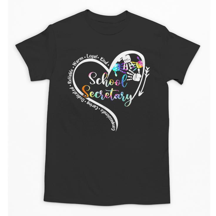 Tie Dye Heart School Secretary Life Tee Cute Back To School Unisex T-Shirt