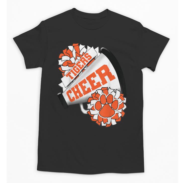 Tigers Cheerleading Back To School Cheer Team Spirit Orange Unisex T-Shirt