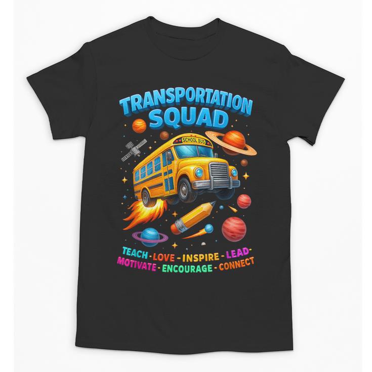 Transportation Squad School Bus Back To School Retro Unisex T-Shirt