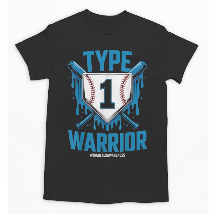 Type 1 Warrior Diabetes Awareness Baseball Enthusiasts Unisex T-Shirt