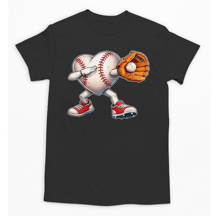 Valentine Baseball Heart Sport Love Valentines Day Boys Kids Unisex T-Shirt