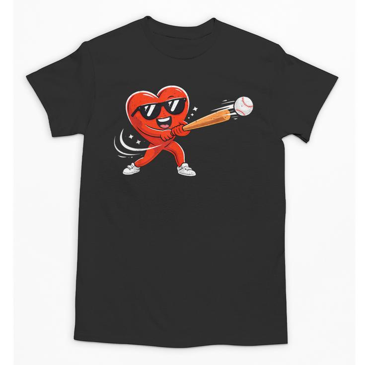 Valentine Baseball Heart Sport Valentines Day Men Boys Kids Unisex T-Shirt