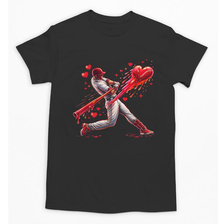 Valentine Baseball Player Drip Unisex T-Shirt