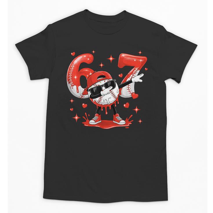 Valentines Day Six Seven Baseball 6 7 Meme Dab Heart Boys Unisex T-Shirt