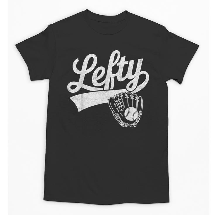 Vintage Baseball Tee Lefty Left Handed Baseball Player Unisex T-Shirt