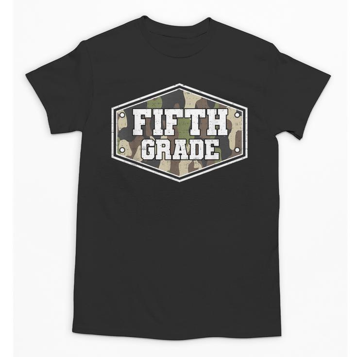 Vintage Fifth Grade Old Camo Back To School Boys 5th Grade Unisex T-Shirt
