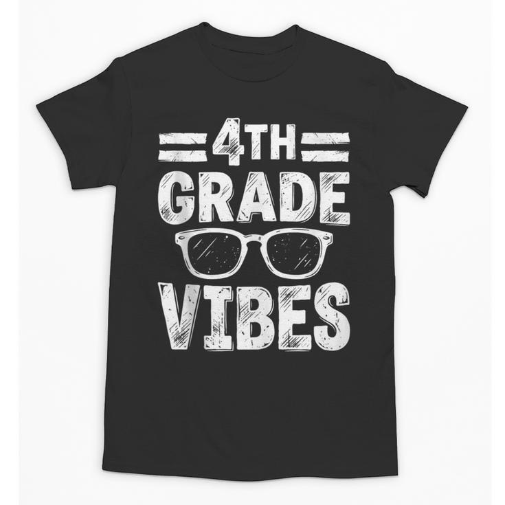 Vintage Fourth 4TH Grade Vibes Back To School First Day Kids Unisex T-Shirt