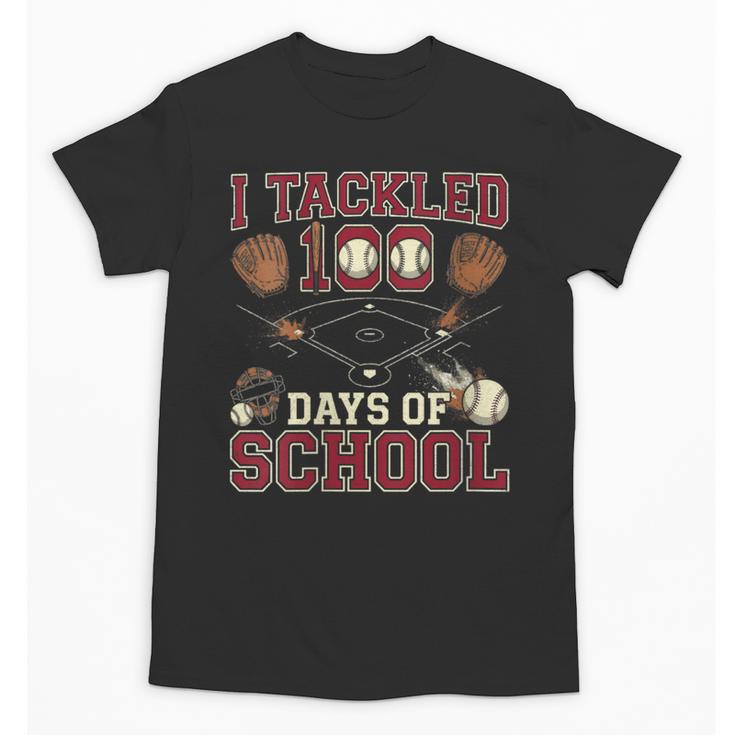 Women's 100 Days Of School Boys Kids Baseball Unisex T-Shirt
