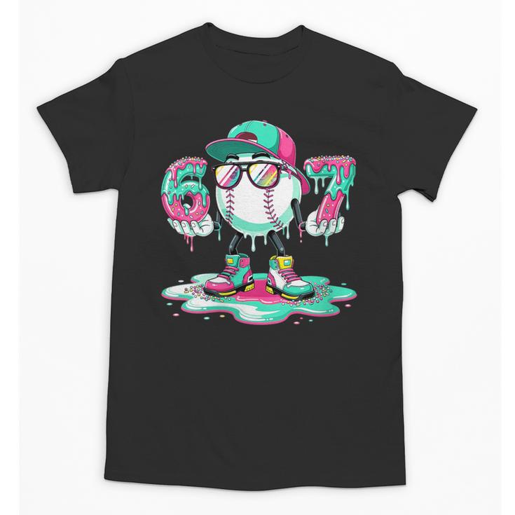 Women's 67 Meme Six Seven 6 7 Meme Baseball Ice Cream Drip Unisex T-Shirt