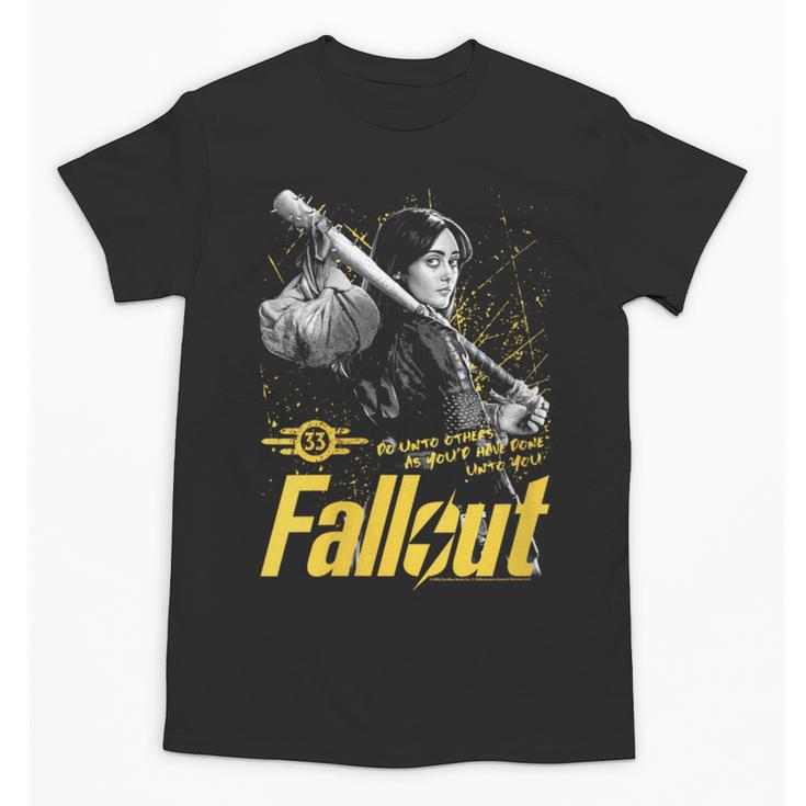 Women's Fallout TV Series Lucy Do Unto Others Baseball Bat Gamer Unisex T-Shirt