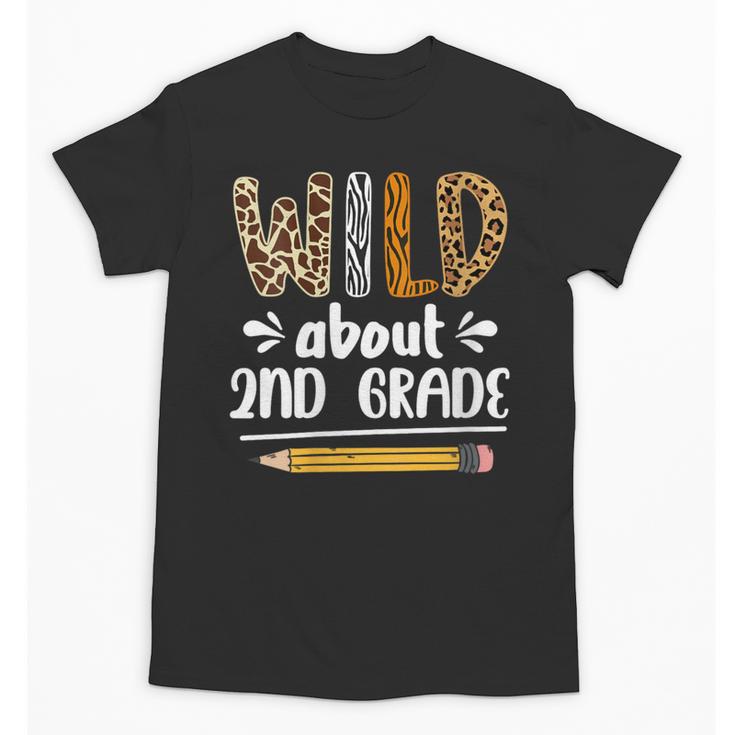 Women's Wild About 2nd Grade Kids Zoo Animal Lover Back To School Unisex T-Shirt