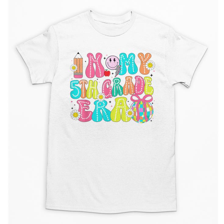 In My 5th Grade Era Coquette Bow Back To School Fifth Grade Unisex T-Shirt