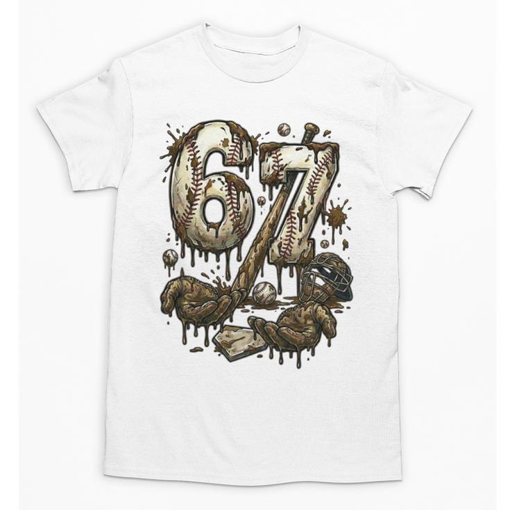 67 Baseball Six Seven Baseball 6 7 Kids Boys Girls Unisex T-Shirt