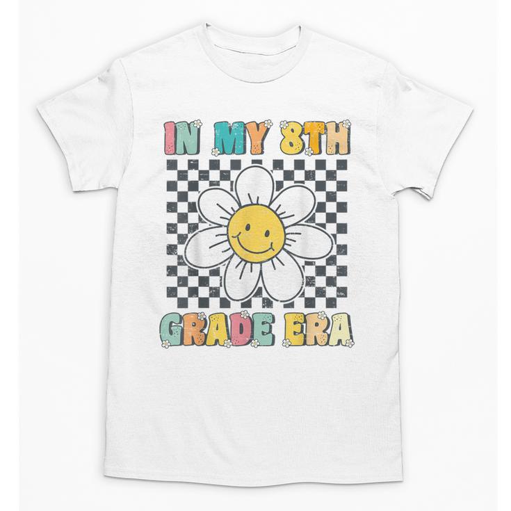 In My 8th Grade Era Retro Groovy Eighth Grade Back To School Unisex T-Shirt