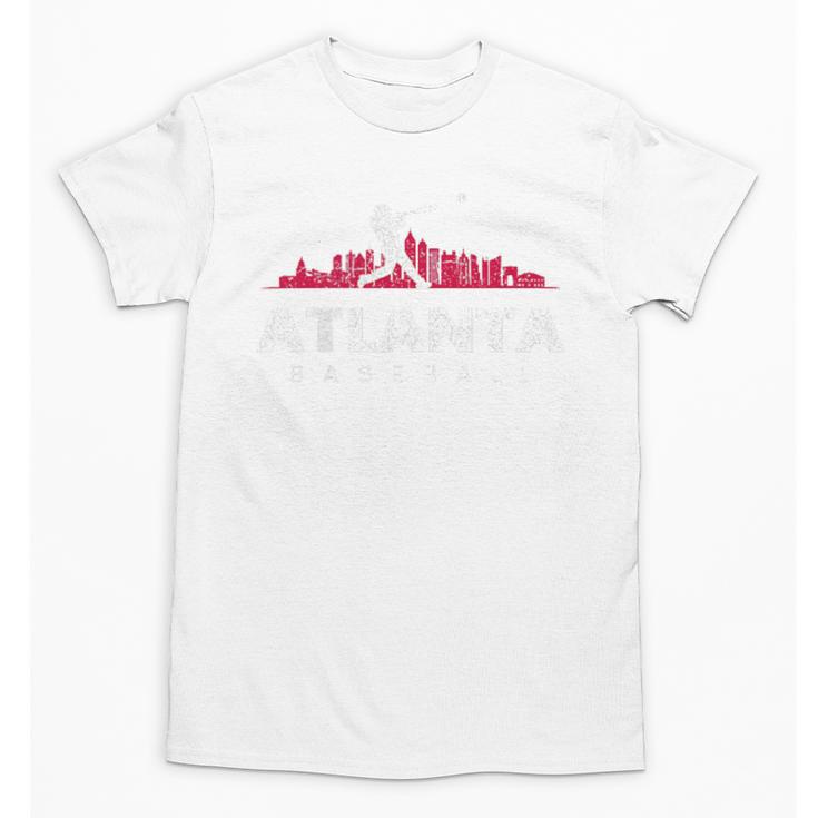 Atlanta Baseball Vintage Player Minimalist Skyline Retro Unisex T-Shirt