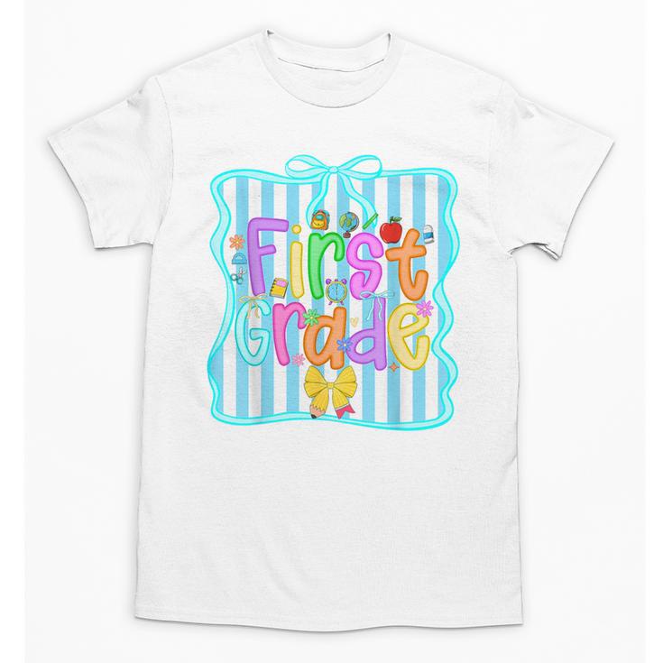Back To School First Grade For Teen Girls Bow 1st Grade Kids Unisex T-Shirt