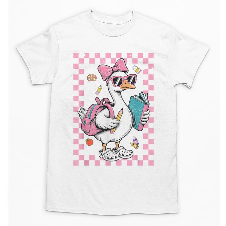 Back To School Goose First Day Of School Boy Girl Unisex T-Shirt