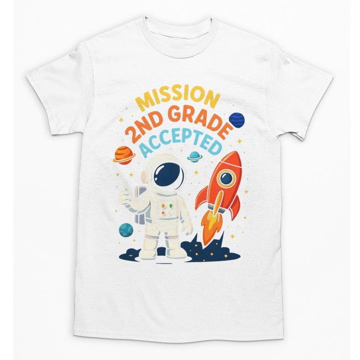 Back To School Mission Second 2nd Grade Accepted Astronaut Premium Tri-Blend Unisex T-Shirt