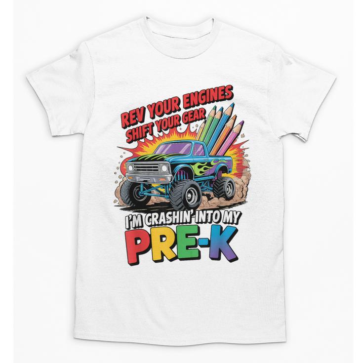 Back To School Pre-K Preschool Monster Truck First Day Boys Unisex T-Shirt