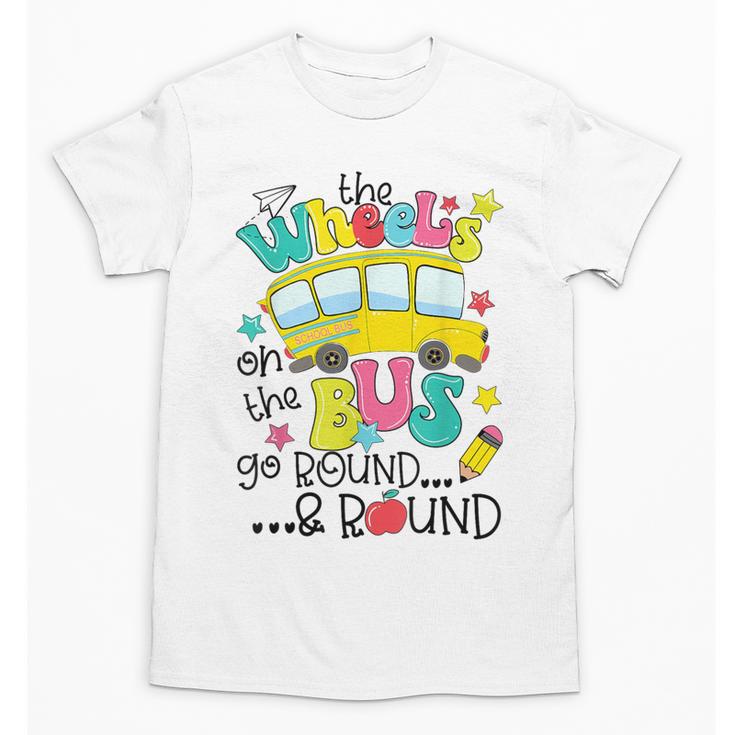 Back To School The WHEELS On The BUS Toddler Kids Boys Unisex T-Shirt