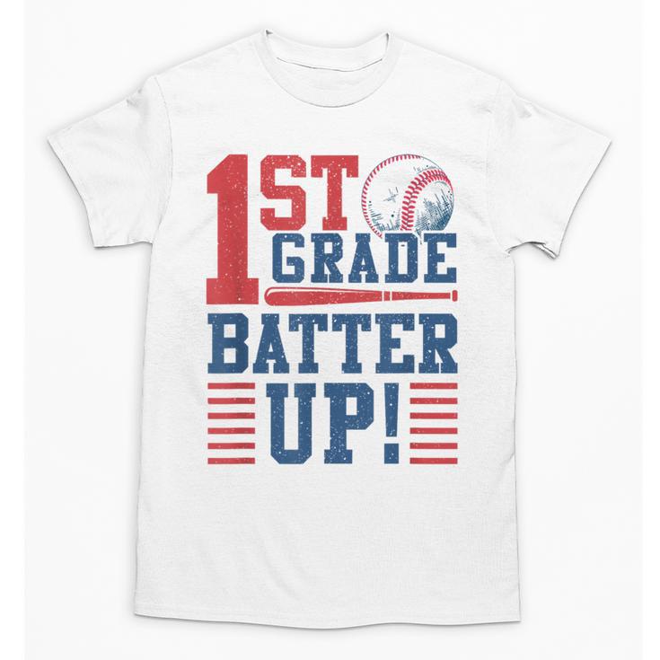 Baseball 1st Grade Back To School 1st Grade Batter Up Unisex T-Shirt