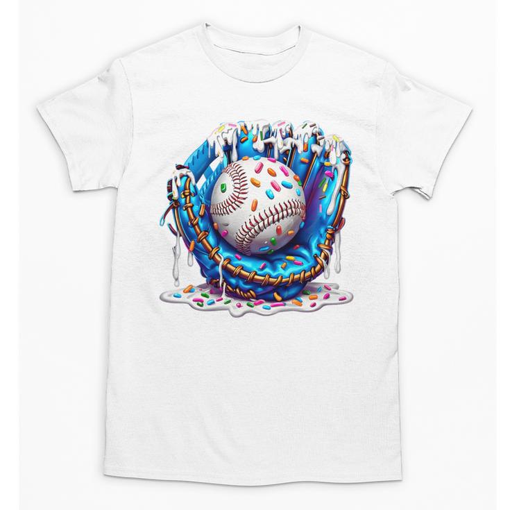 Baseball Drip For Boys Ice Cream Drip Youth Baseball Boys Premium Tri-Blend Unisex T-Shirt