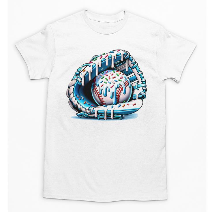 Baseball Drip Ice Cream Sprinkles Baseball Glove Premium Tri-Blend Unisex T-Shirt