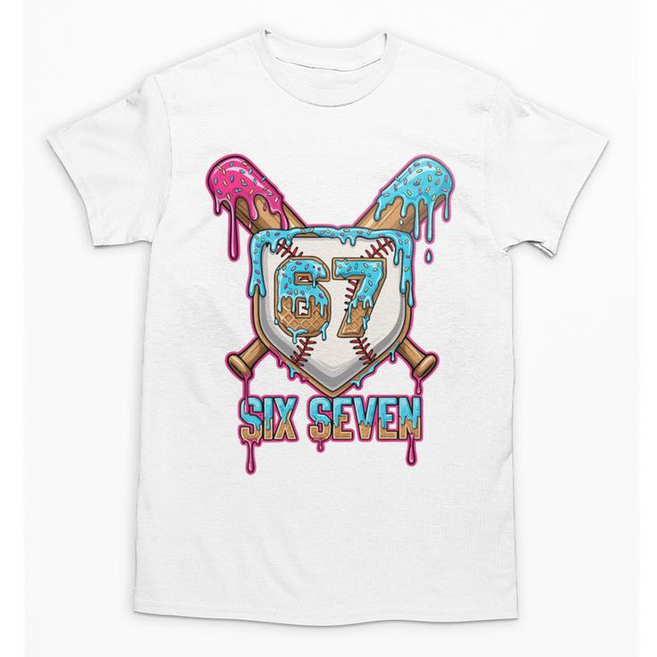 Baseball Drip Number 67 Player 6-7 Six Seven Meme Gen Alpha Unisex T-Shirt