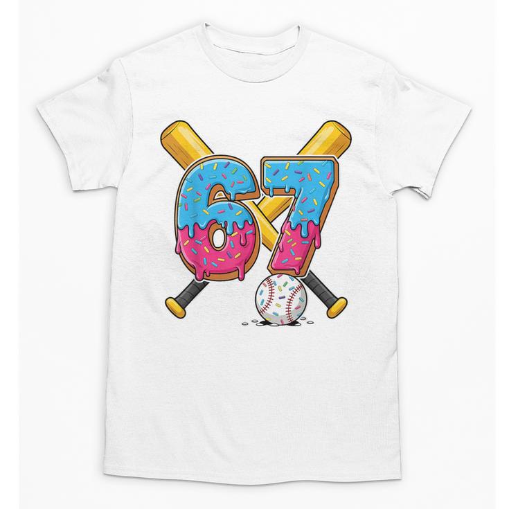 Baseball Drip Number 67 Player 67th Birthday Meme Gen Alpha Unisex T-Shirt