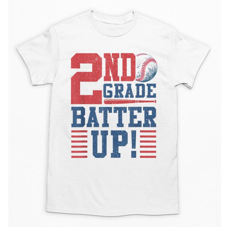 Baseball Second Grade Back To School 2nd Grade Batter Up Unisex T-Shirt