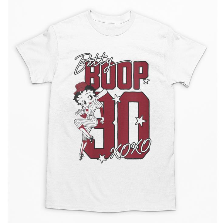Betty Boop Baseball Logo Jersey With Stars Cute Cartoon Unisex T-Shirt