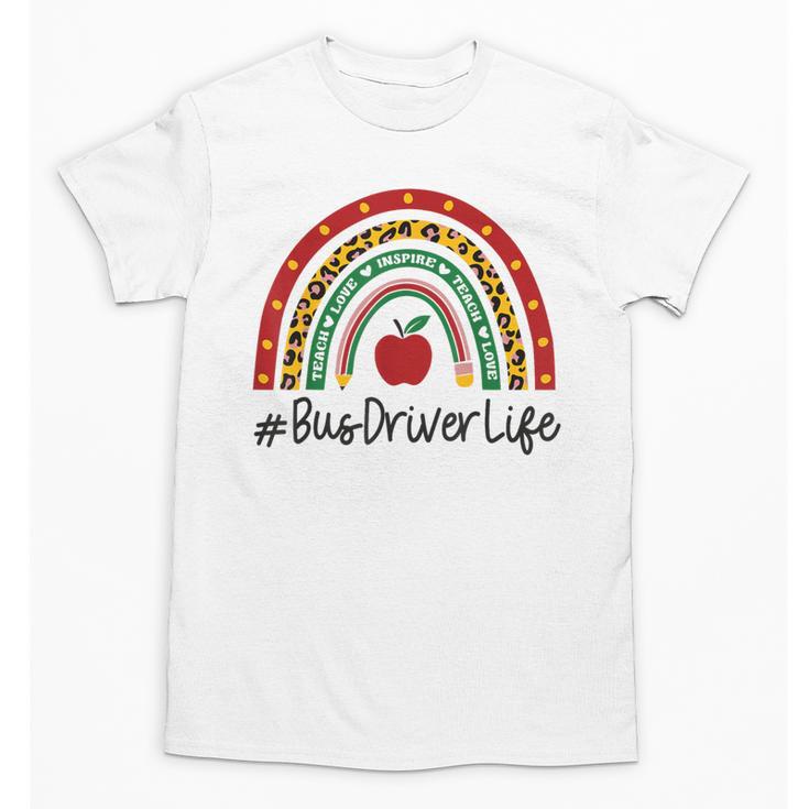 Bus Driver Rainbow Appreciation Day Hello Back To School Unisex T-Shirt