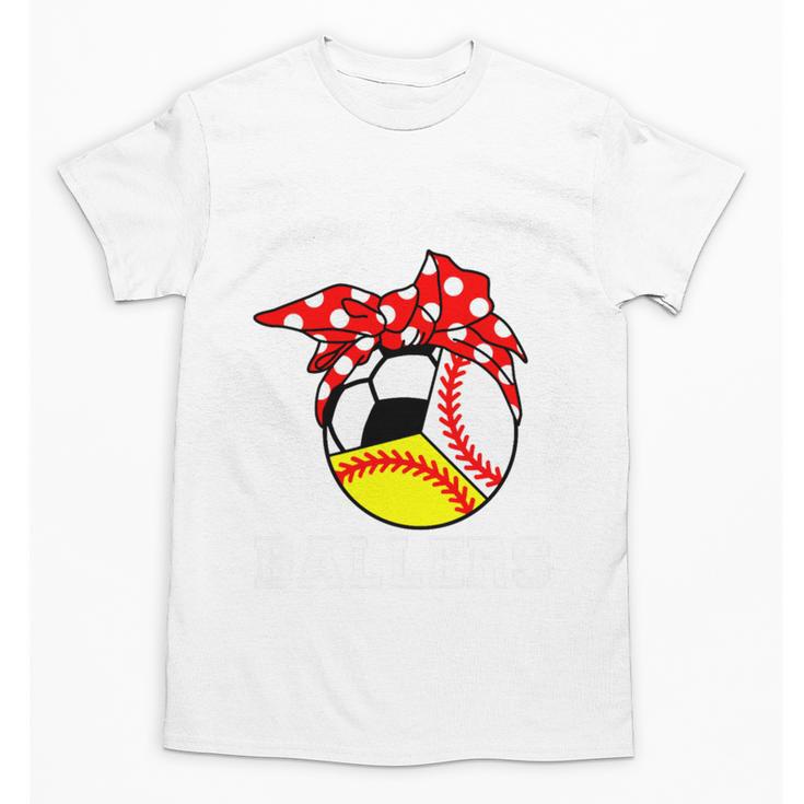 Busy Raising Ballers Baseball Softball Soccer Mom Premium Tri-Blend Unisex T-Shirt