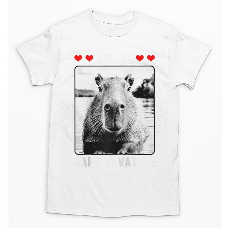 Capybara Love Valentines Day Cute Animal Hearts Raglan Baseball Tee Unisex T-Shirt