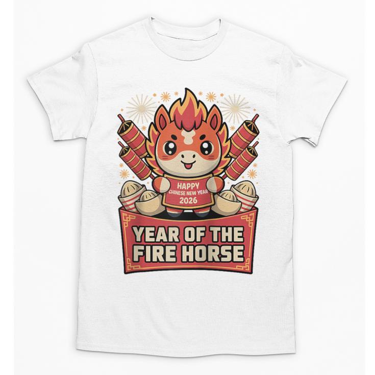 Chinese New Year 2026 Fire Horse Celebration Raglan Baseball Tee Unisex T-Shirt