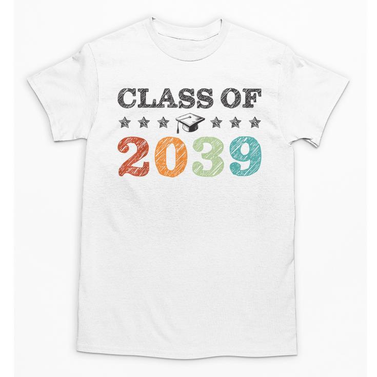 Class Of 2039 Grow With Me Back To School Graduation Unisex T-Shirt