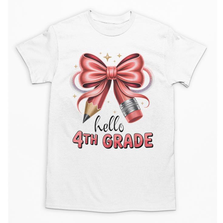 Coquette 4th Grade First Day Of Back To School Girls Outfits Unisex T-Shirt