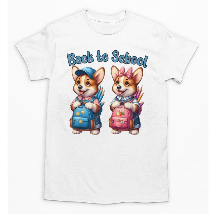 Corgi Dog Student To School Happy Back To School Unisex T-Shirt