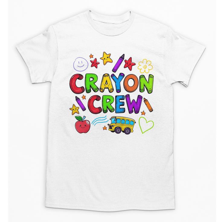 Crayon Crew Cute Back To School Unisex T-Shirt