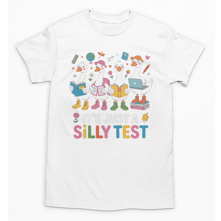 Cute Geese Silly Test Back To School Student Motivation Unisex T-Shirt