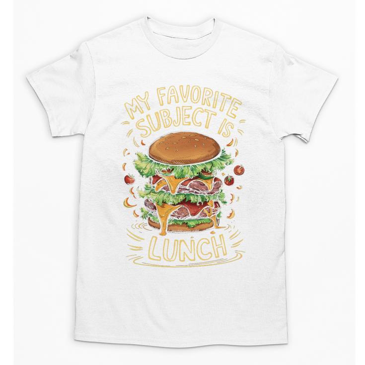 My Favorite Subject Is Lunch Hamburger Back To School Premium Tri-Blend Unisex T-Shirt