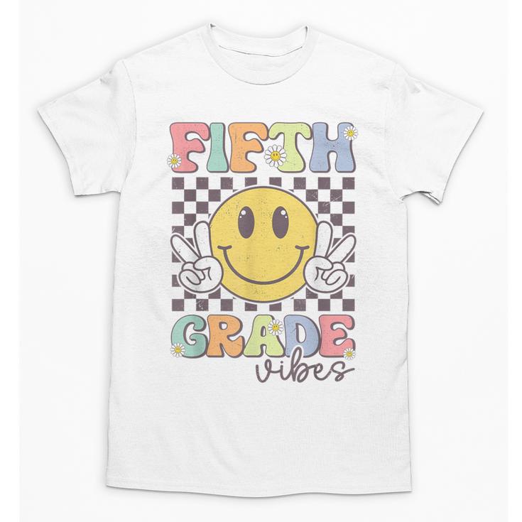 Fifth Grade Vibes Smile Face 5th Grade Team Back To School Unisex T-Shirt