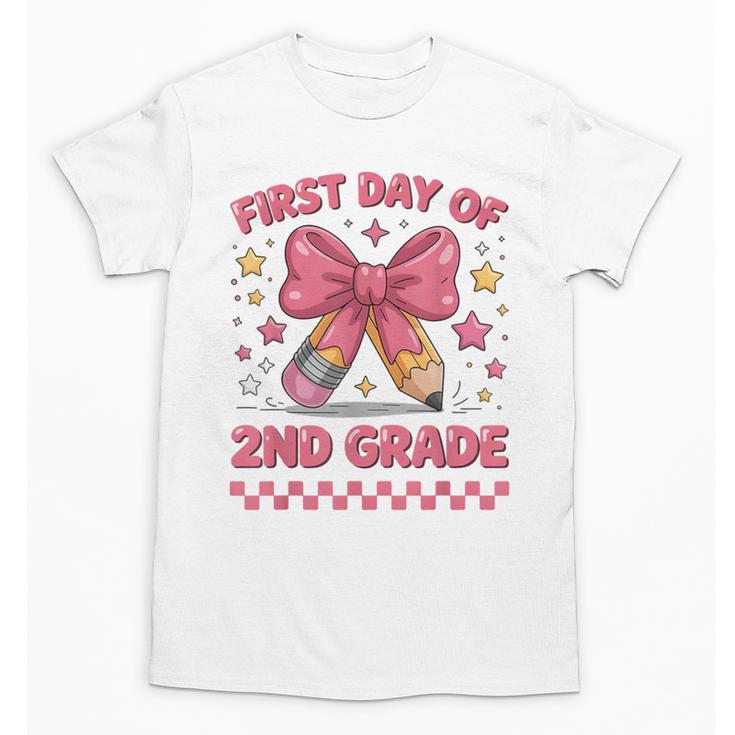 First Day Of 2nd Grade Coquette Back To School Girls Kids Unisex T-Shirt