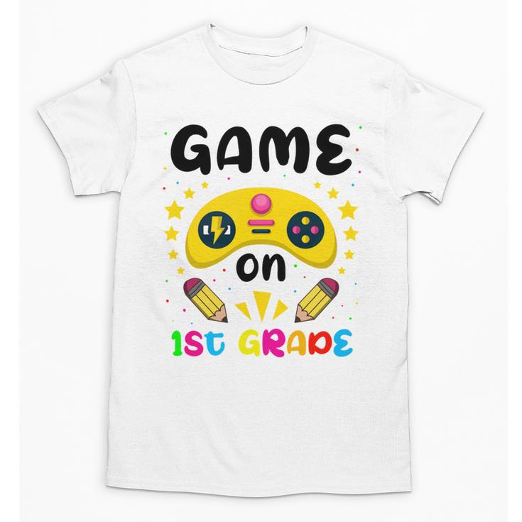 Game On 1st Grade Cute Video Gamer Back To School 2026 Kids Unisex T-Shirt