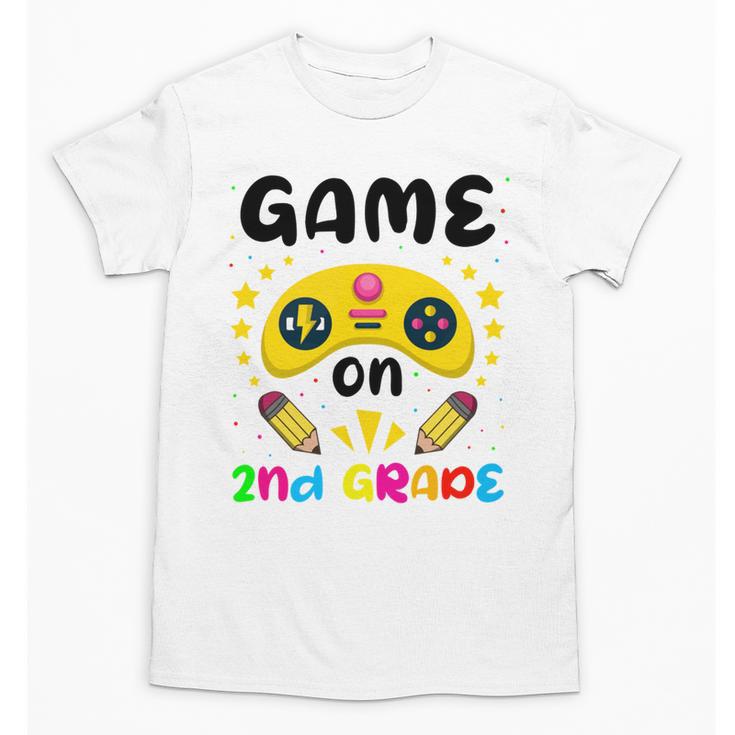 Game On 2nd Grade Cute Video Gamer Back To School 2026 Kids Unisex T-Shirt