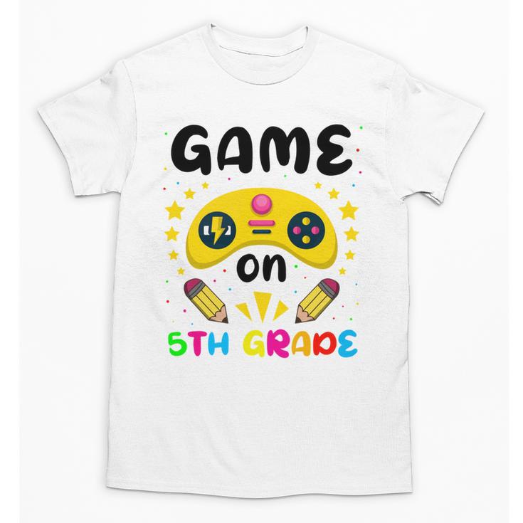 Game On 5th Grade Cute Video Gamer Back To School 20256Kids Unisex T-Shirt